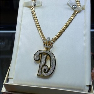 Dinoo Custom Letters Pendant Iced Out Buss <b>Down</b> Hip Hop 925 Sterling Silver Sparkling Effect Moissanite Pendant - Product Image 6