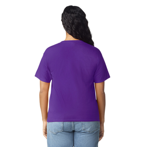 Camiseta de Mujer, Color Morado, Algodón Suave, Informal, Manga Corta, Cómoda, Básica, Ropa de Moda, Venta al Por Mayor Personalizada - Product Image 3