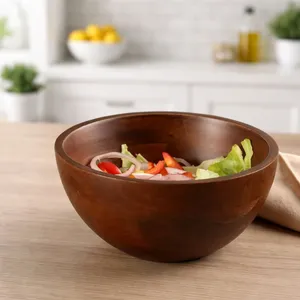 Handmade <b>Shining</b> Wooden Serving Bowl for Salad In Trending Design and Latest Articles Are Available In Bulk Quantity - Product Image 3