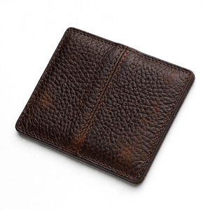 Porte-cartes en cuir véritable fin et minimaliste avec blocage RFID, multi-emplacements, marron, pour cartes de crédit et de visite, usage quotidien, de BD - Product Image 3
