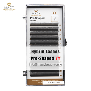 Extensions de cils hybrides préformées YY DIY Lash MACY BEAUTY KOREA, extensions de cils de qualité supérieure, vente en gros, cils personnalisés, étiquette privée OEM - Product Image 1