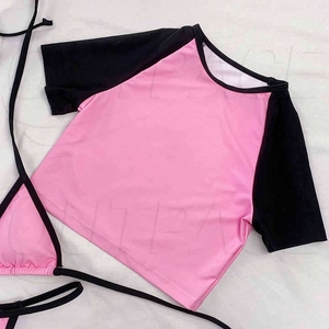 3D Custom Logo Luxury Swimwear Beachwear Bathing Suit Sexy Fitness <b>Mini</b> <b>Bikini</b> T Shirt 3-Piece Set for Adults Women - Product Image 3