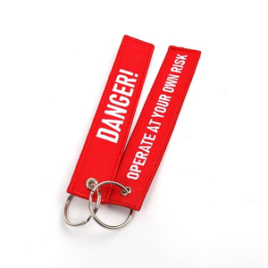 Porte-clés brodé double face avec logo personnalisé - Product Image 3