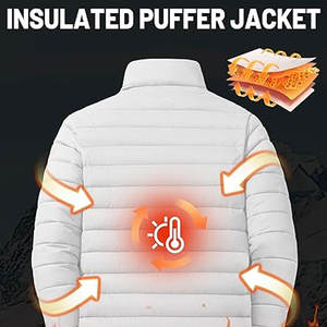 Chaqueta Acolchada para Hombre, Diseño de 4 Bolsillos, Resistente al Agua, Ligera, Ideal para Viajes de Invierno, Ciclismo y Camping, de Fábrica OEM - Product Image 3
