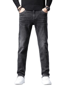 Pantalones Vaqueros Casuales de Hombre, Clásicos, Elásticos, Azules, Lavados, de Corte Recto y Ajustado, Personalizados de Alta Gama - Product Image 4