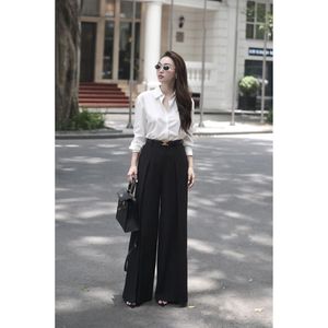 Camisa de Manga Larga Tejida para Mujer A929, Estilo Clásico con Botones, Transpirable e Informal - Product Image 4