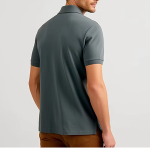 Chemises polo en coton décontractées de haute qualité en gros, logo personnalisé, chemise polo simple, chemises polo pour hommes, vêtements décontractés - Product Image 2