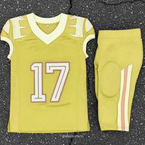 Vêtements d'équipe de football américain à manches courtes, respirants, grande taille, avec logo personnalisé imprimé, vente en gros, haute qualité - Product Image 4