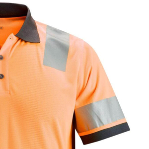 Nouveau Polo de Sécurité Haute Visibilité en Matière de Qualité Supérieure, Rayures Réfléchissantes Orange, Classe 2, Vêtements de Travail pour Hommes - Product Image 5