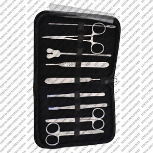 Kit d'instruments chirurgicaux pour usage médical et hospitalier, en acier inoxydable, avec étui de transport, pour étudiants en médecine. - Product Image 2