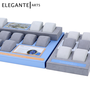 Présentoir de comptoir de magasin de détail attrayant de couleur bleue pour montres, sur mesure - Product Image 3