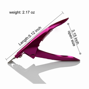Coupe-ongles en titane rose, acier inoxydable allemand, 5,12 pouces, outil d'extension d'ongles en acrylique, coupe-ongles pour salon de beauté - Product Image 2