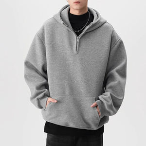 เสื้อฮู้ดผู้ชายทรงลำลองผ้าโพลีเอสเตอร์ผสมคอตตอน นุ่ม ระบายอากาศดี เหมาะสำหรับขายส่งและสวมใส่ในชีวิตประจำวัน - Product Image 2
