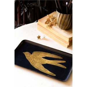 Plateau de service rectangulaire en métal doré motif léopard, décoratif, pour bijoux, bibelots et cosmétiques, idéal pour la maison et l'hôtel - Product Image 5