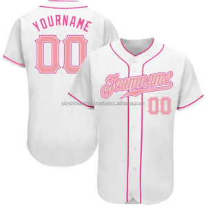 Wholesale sportswear apparel industry Custom <b>Light</b> Blue White Pinstripe Royal-White Authentic Baseball Jersey - Product Image 3