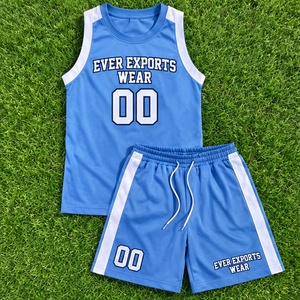 Ensemble de maillot et short de basket-ball personnalisé bleu ciel avec bordure blanche, avec nom et numéro de l'équipe, couleurs d'équipe personnalisées - Product Image 2