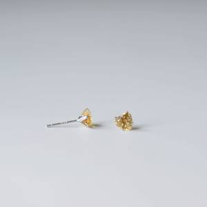 Boucles d'oreilles en forme de cœur en citrine, argent sterling, pierre de naissance de novembre, bijoux minimalistes, cadeau pour elle - Product Image 3