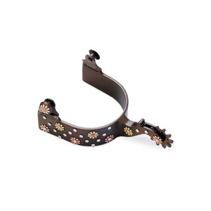 Estribos de hierro con diseño de margaritas para montar a caballo - Product Image 1