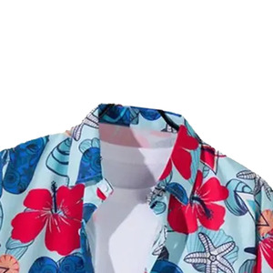 Mens Button Down Floral Shirt Contemporary Tropical Flower Print Smart Casual Shirt OEM Manufacturer Supplier - Product Image 3