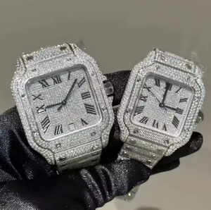 Reloj Mecánico para Hombre con Moissanita VVS, Estilo Hip Hop, con Incrustaciones de Diamantes, Marca de Lujo, Pasa el Test de Diamantes - Product Image 3