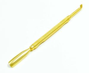 Gold Coated Pretty Nail Pusher Manicure Cuticle Nail Pusher Scraper Spoon Tools - Product Image 3