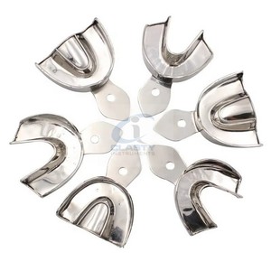 CLASTY INSTRUMENTS Plateau d'empreinte dentaire inférieur perforé en acier inoxydable réutilisable autoclavable mandibulaire pour alginate Classe I CE - Product Image 5