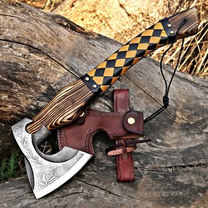 Tête de hache-martelade en acier forgé avec manche en bois, coupe-pizza de qualité industrielle, la lame de coupe SHARP POINT TRADERS de 9 pouces - Product Image 4