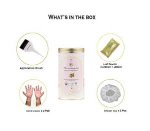 Hennaveda Polvo de Henna para el Cabello con Brocha, Guantes y Gorro de Ducha |   Sin colorantes artificiales, sin químicos, con origen geográfico - Product Image 2