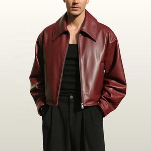 Blousons en cuir pour hommes, coupe ajustée, de luxe, personnalisés, très populaires, de haute qualité, avec fermeture éclair personnalisée, vente chaude - Product Image 1