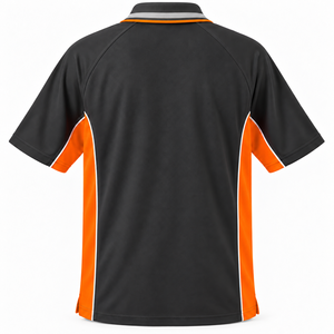 OEM Custom Logo Worker Polo <b>Shirt</b> Mens Short Sleeve Raglan Contrast Panels Industrial Workshop Employee Work Uniform Bulk Orders - Product Image 2
