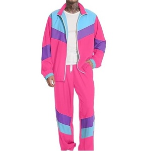 Zipper Style Colorblock <b>Waterproof</b> Windbreaker Trouser <b>Set</b> Oversized Stylish Outerwear Sportswear Breathable Windbreaker <b>Sets</b> - Product Image 3