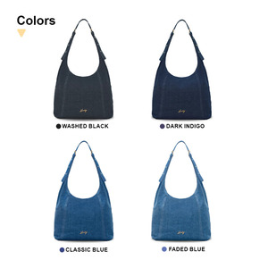 Sac à bandoulière pour femme Hody Denim, sangle simple, 60 cm, fermeture éclair, résistant à l'eau, doublure en satin de 12 pouces, usage quotidien, toutes saisons - Product Image 6