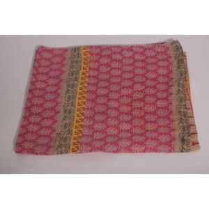 ผ้าห่มกันธาทำมือ เป็นมิตรกับสิ่งแวดล้อม ซักได้ ลายดอกไม้สไตล์อินเดียโบราณ ผ้าฝ้าย โบโฮ ผ้าคลุมเตียง ผ้าห่มสองด้าน - Product Image 3
