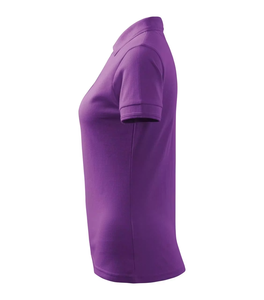Women's <b>Purple</b> <b>Polo</b> <b>Shirt</b> Short Sleeve Solid Color Casual Knitted Regular Fit OEM Wholesale - Product Image 3