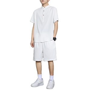 Custom Logo Mens Summer <b>Two</b> <b>Piece</b> Set Shirt and Shorts Casual Outfit Manufacturer - Product Image 6