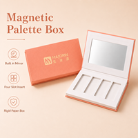 Boîte de palette d'ombres à paupières magnétique rectangulaire avec logo personnalisé, miroir, emballage cosmétique en papier rigide, fabriqué en Chine