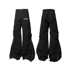 Pantalones Cargo Personalizados de Alta Calidad para Hombre, 100% Algodón, Corte Regular, Elásticos, Estilo Baggy, con Múltiples Bolsillos, Lavado Ácido, Casuales y Resistentes - Product Image 1