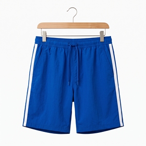Pantalones Cortos Deportivos Casuales de Verano para Hombre, Tejidos, de Secado Rápido, con Cierre de Cordón, Cintura Media, Franja Lateral, OEM, ODM, Logotipo Personalizado, MOQ Bajo - Product Image 2