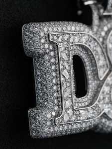 จี้ตัวอักษรแบบกำหนดเองประดับมอสซาไนต์ เงินแท้ S925 เครื่องประดับฮิปฮอป ฝังแบบโมเสก หินทรงบาแกตต์ ทรงกลม และทรงสามเหลี่ยม - Product Image 3