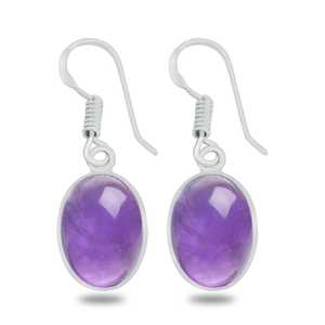 Boucles d'oreilles pendantes en améthyste naturelle en forme de cœur, plaquées argent, designs uniques et mignons, bijoux de mode pour fête, cadeau pour femme - Product Image 3