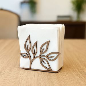 Porte-serviettes en bois de qualité supérieure, support à mouchoirs de luxe, décoration élégante pour table à manger, organisateur, finition artisanale durable de haute qualité - Product Image 1