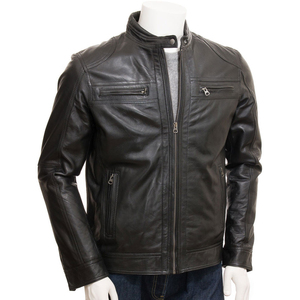 Men's High Street Style Winter Fashion Jacket Comfortable Breathable Genuine Leather with Sherpa Lining and <b>Fur</b> <b>Trim</b> - Product Image 4