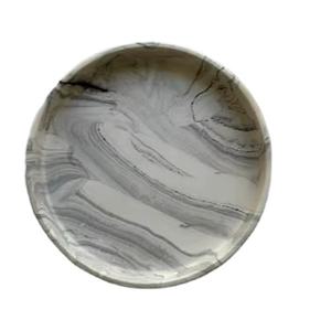new arrival Marble pattern resin drink coasters set of six round absorbent style cup mats for coffee <b>table</b> - Product Image 1