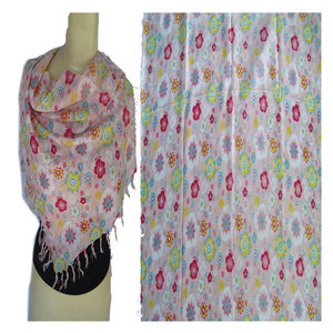 Écharpe oblongue de luxe en viscose jacquard pashmina, élégante, douce, légère, de créateur, pour femme, premium, stylée, hiver - Product Image 2