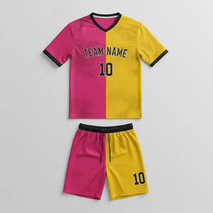 Conjunto de Camisetas de Fútbol Personalizadas Unisex con Apliques, 100% Poliéster, Manga Corta, Nombre del Equipo Personalizado - Product Image 6