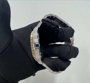 Reloj de Diamantes Moissanite Chapado en Oro Más Vendido, Reloj de Joyería de Lujo para Bodas o Fiestas, Disponible en Grandes Cantidades - Product Image 3