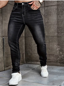 กางเกงยีนส์เดนิมทรงสลิมฟิตสำหรับผู้ชาย TRIBON SPORTS รุ่น Medium Wash แห้งเร็ว สวมใส่สบาย ผลิตจากผ้าฝ้ายคุณภาพสูง แฟชั่นขายส่ง - Product Image 3