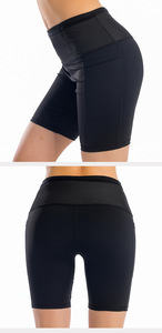 Womens Sports <b>Tights</b> High Waist Fitness Compression Shorts Quick Dry Polyester Spandex Custom logo Marathon Running Tight Shorts - Product Image 5