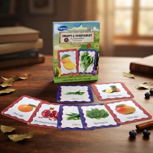 Toysaga - Tarjetas de Memoria con Frutas y Verduras Coloridas, 30 Tarjetas para Niños de 2 a 3 Años, Educativas, de Cartón, Hechas en China - Product Image 5