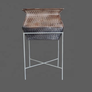 Jardinière de table décorative intérieure/extérieure de style moderne avec support vert foncé violet rouge blanc pots de fleurs jardinières - Product Image 6